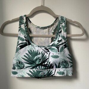 Senita Athletics Palm Print Sarah Bra